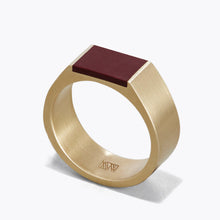 Paradox Ring | Recycled Brass | Burgundy
