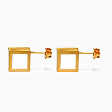 Phi Earrings | 18K Gold-Plated on Brass | White Agate