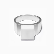 Pixel Ring | Sterling Silver | White Agate