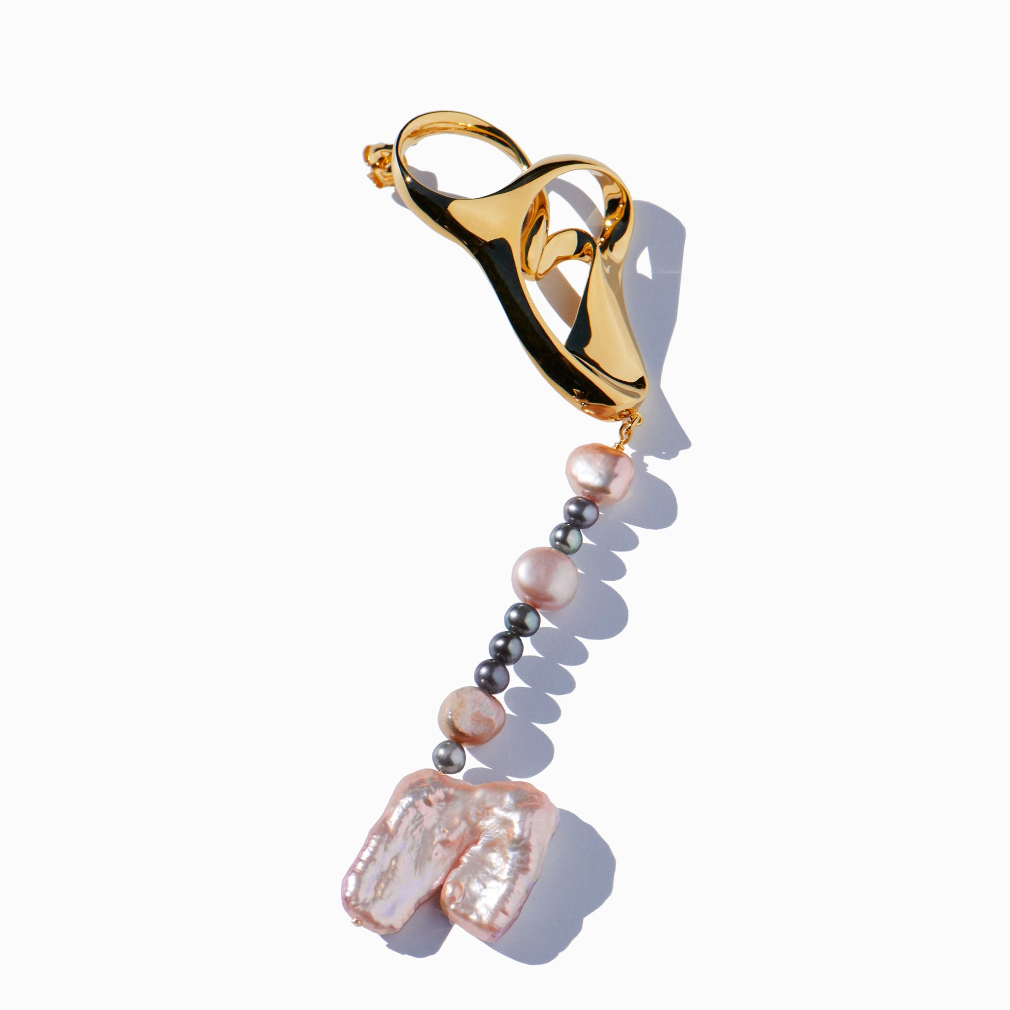 Stellar Earring | 18K Gold-Plated on Brass | Freshwater Pearls