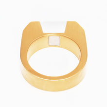 Syd Ring | 18K Gold-Plated on Brass | White Agate
