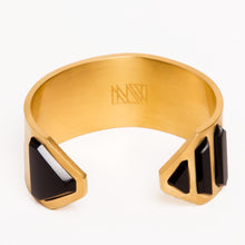 Vice Cuff | 18K Gold-Plated on Brass | Onyx