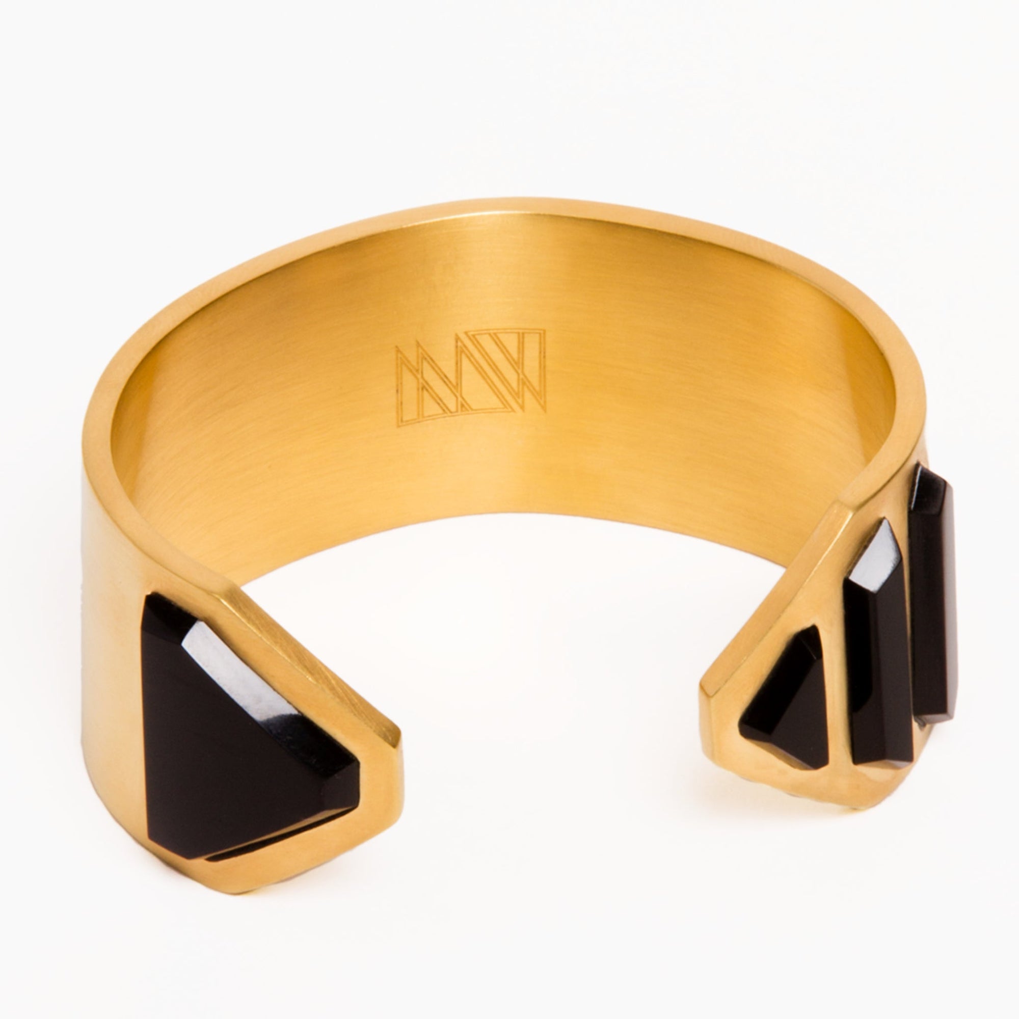 Vice Cuff | 18K Gold-Plated on Brass | Onyx