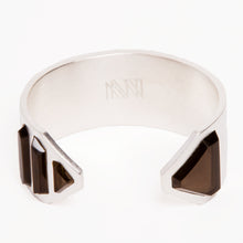 Vice Cuff | Sterling Silver on Brass | Smokey Quartz