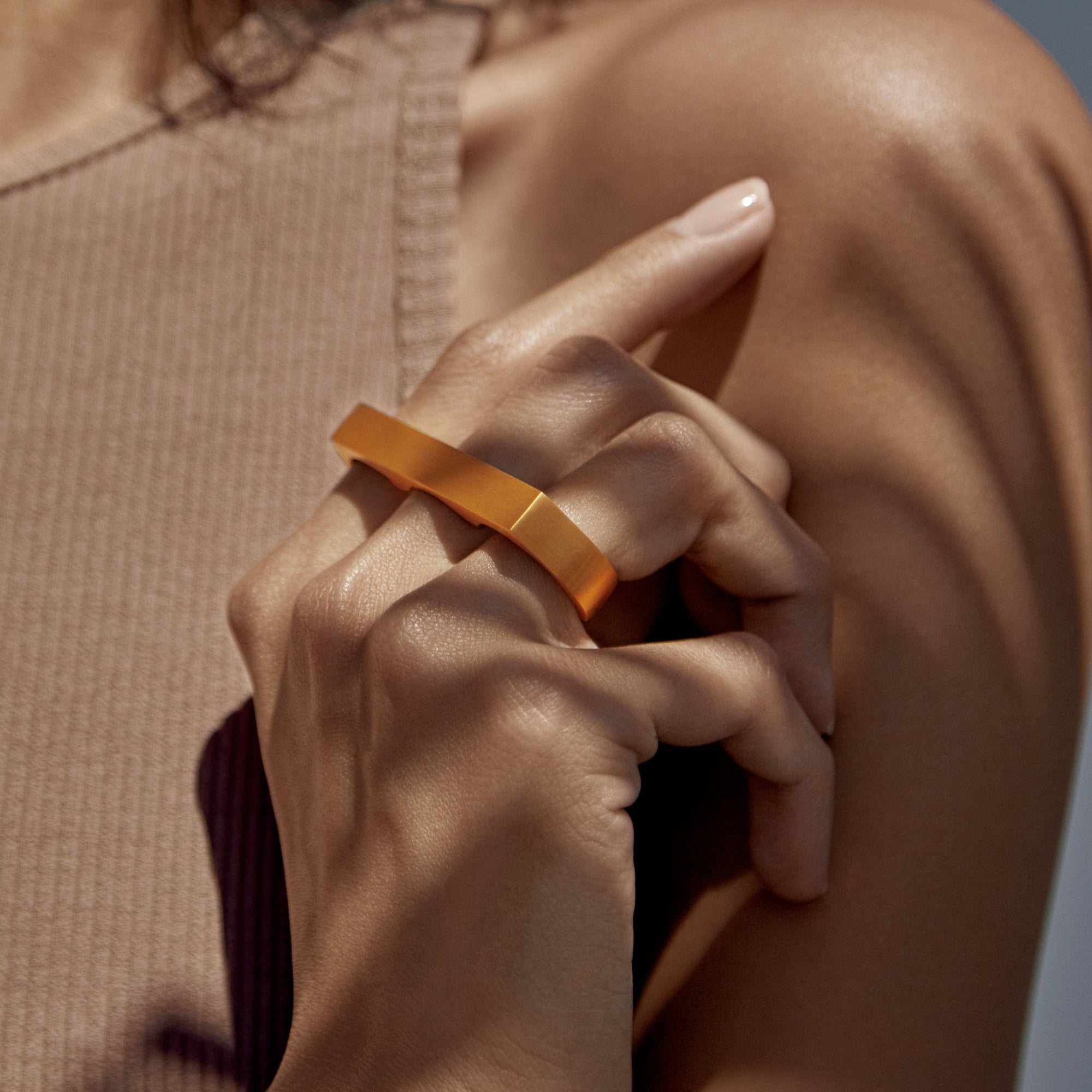 Binary Ring | 18K Gold-Plated on Brass