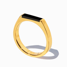 Theorem Ring | 18K Gold-Plated on Brass | Jet Black
