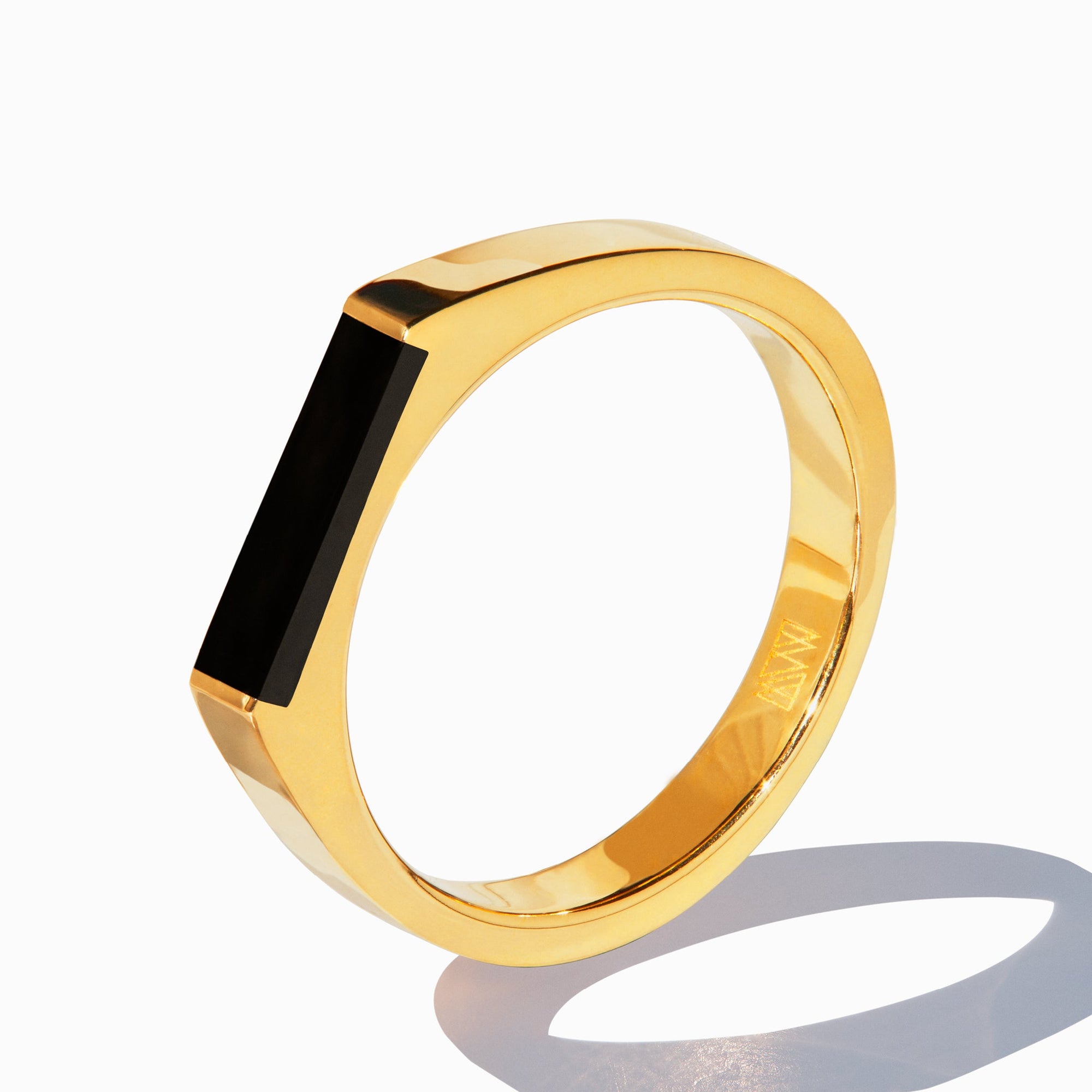 Theorem Ring | 18K Gold-Plated on Brass | Jet Black