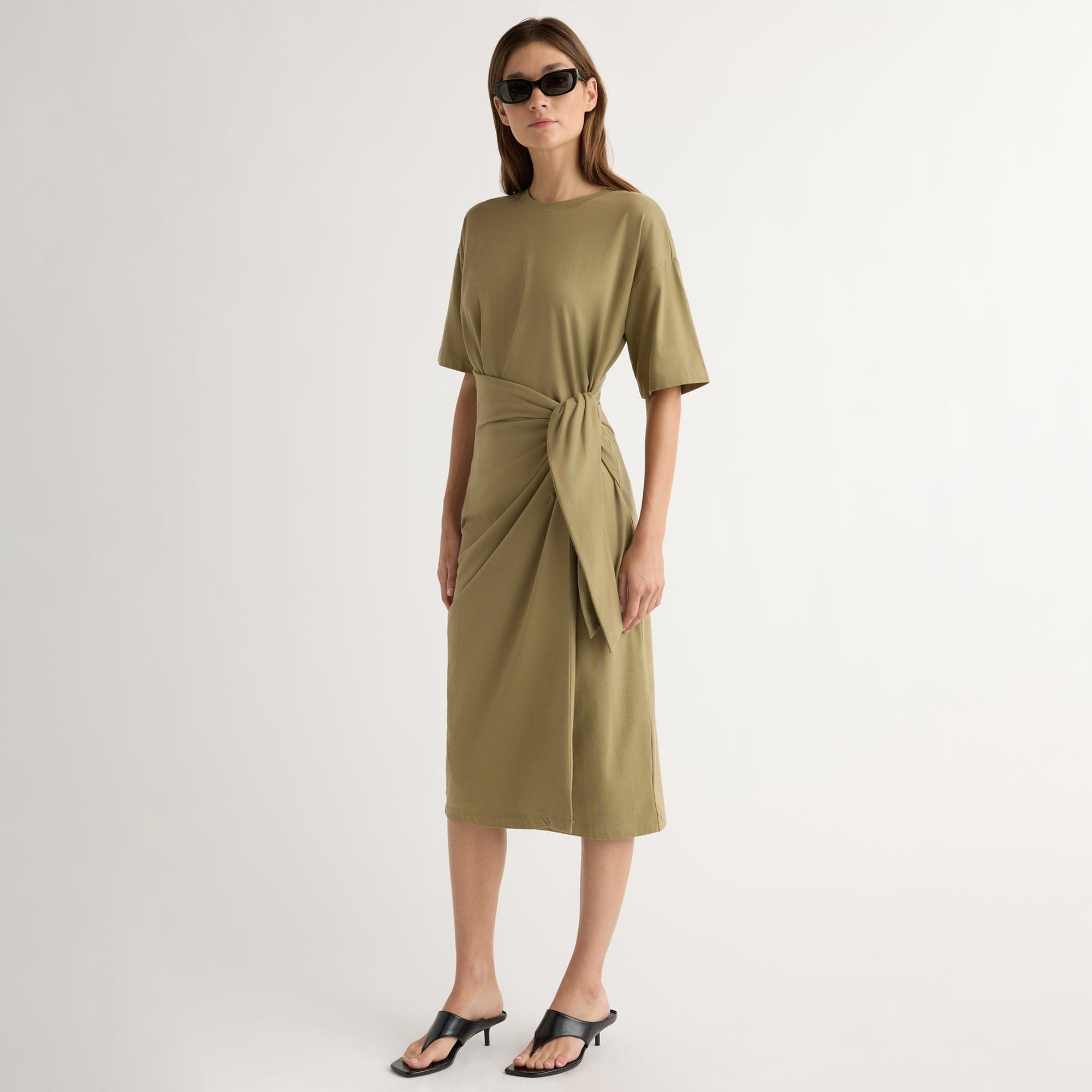 Renee | Noa Organic Cotton T-Shirt Wrap Dress in Size Extra Small 