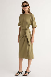 Renee | Noa Organic Cotton T-Shirt Wrap Dress in Size Extra Small 