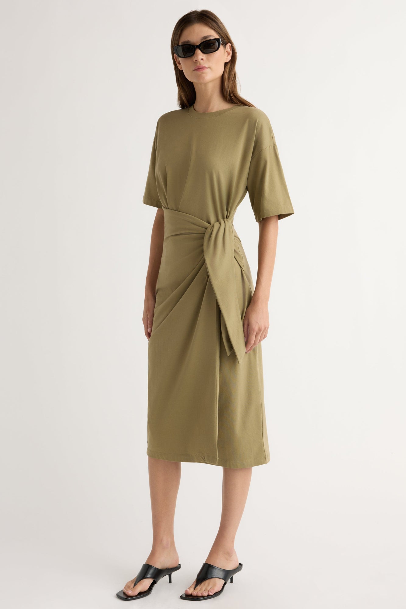 Renee | Noa Organic Cotton T-Shirt Wrap Dress in Size Extra Small 