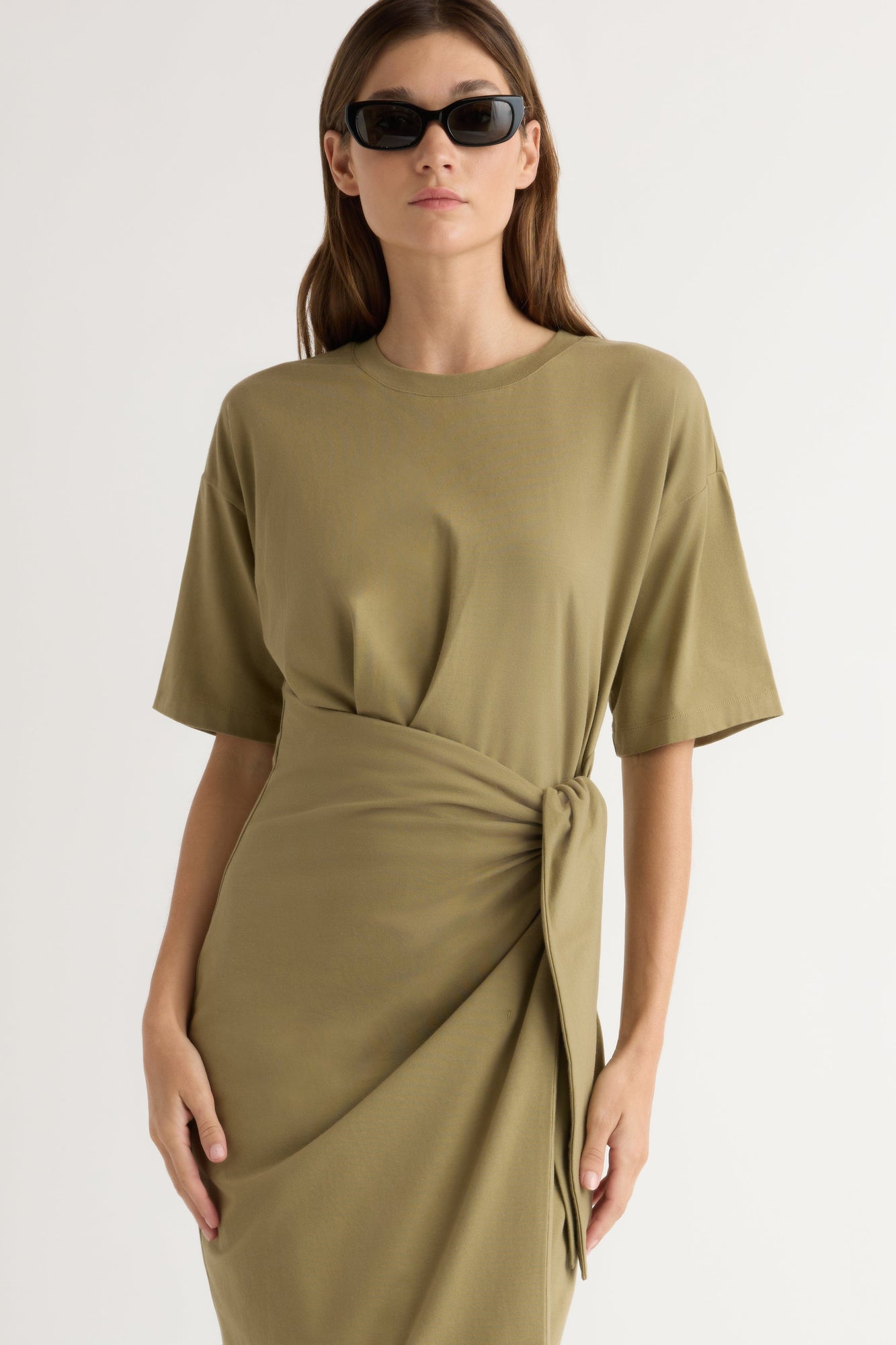 Renee | Noa Organic Cotton T-Shirt Wrap Dress in Size Extra Small 
