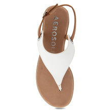 Conclusion Sandal Flat | White Faux Calf