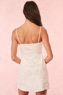 Rosalisa Cotton Doiley Lace Mini Dress | Optic White