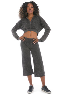 Women | Seamless Fleece Gaucho | Mineral Wash 6