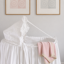 Border Baby Blanket | Pink Powder / Ivory