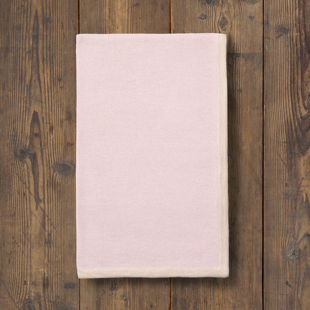 Border Baby Blanket | Pink Powder / Ivory