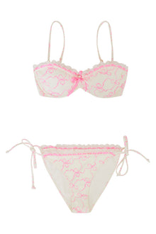 Tallie Bow Print Bikini | Pastry Pink