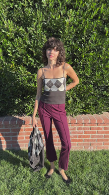 Emi Tank | Grey Argyle