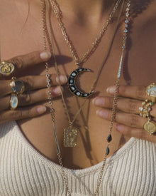 Long Boho Necklace | 14K Yellow Gold Vermeil