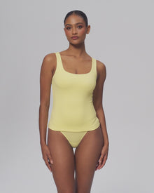 Square Neck Tank Top | Oat Milk