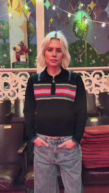 Wylie Half Zip Sweater | Black Multi