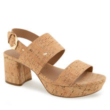 Camilia Sandal Platform | Natural/Gold Cork