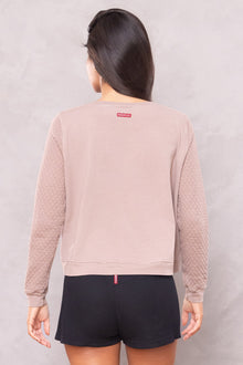 Women | Quilted Notch Front Sweatshirt | Woodsmoke
