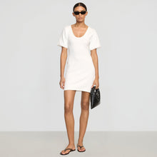 Rae Sculpted Scoop-Neck Mini Dress | White