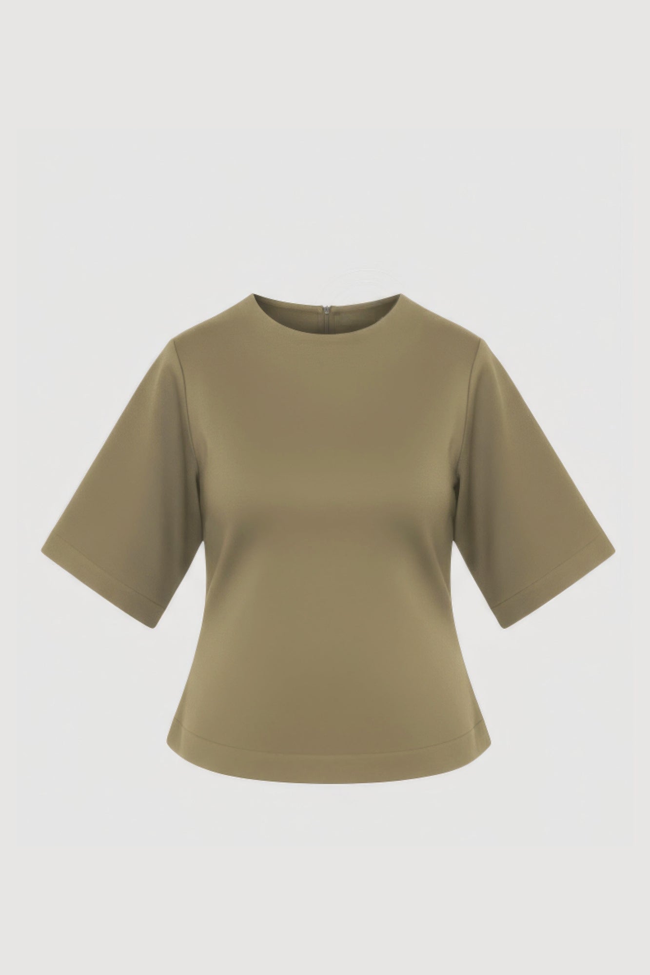 Mali | Reem Sculpted Curved-Hem Tee in Size Small - Flat