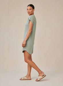 Roll Sleeve T-Shirt Dress | Olive Grove