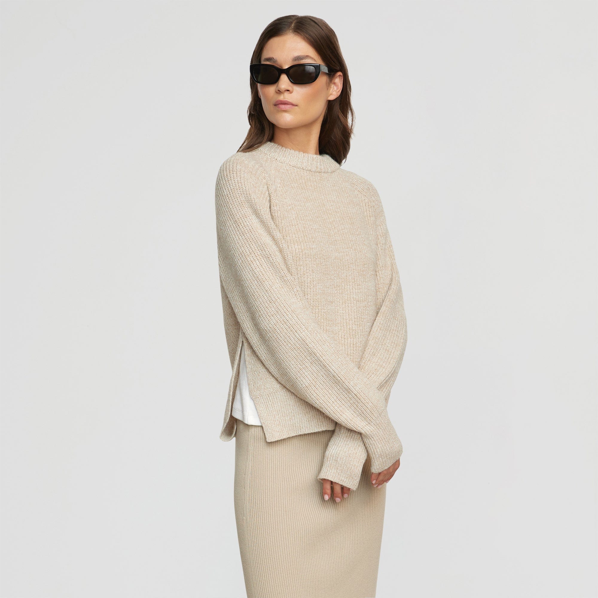 Renee | Roya Marled Boyfriend Sweater in Size Small