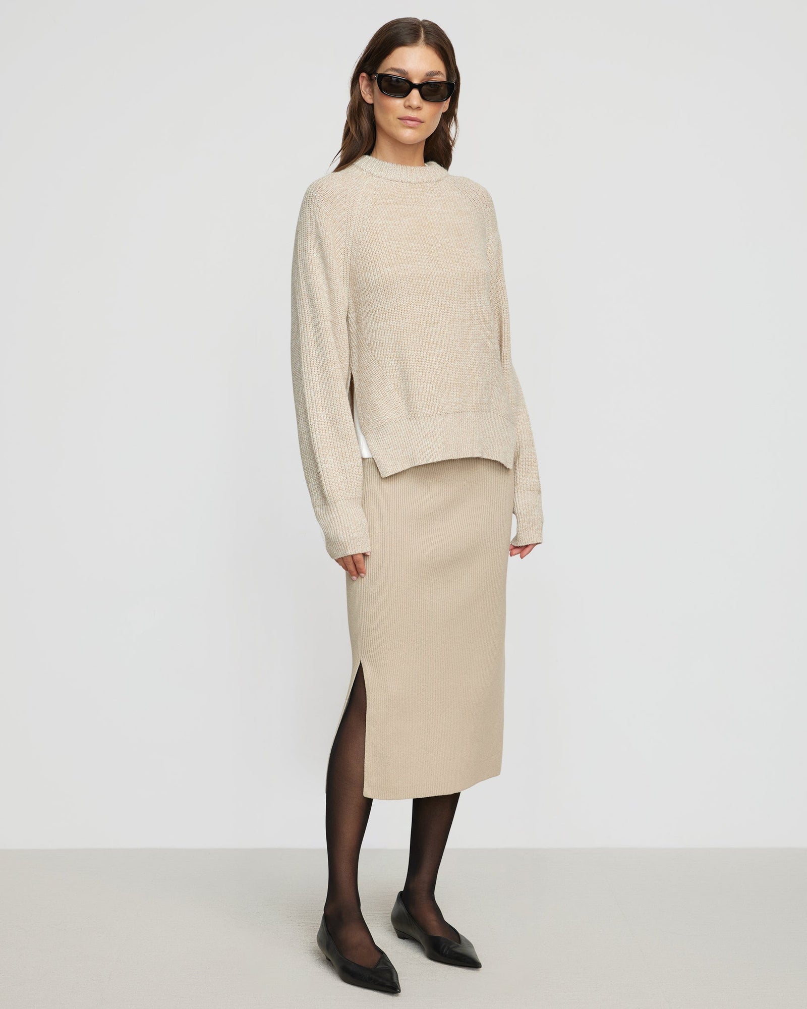 Renee | Faustine Ribbed Knit Skirt in Size Small 