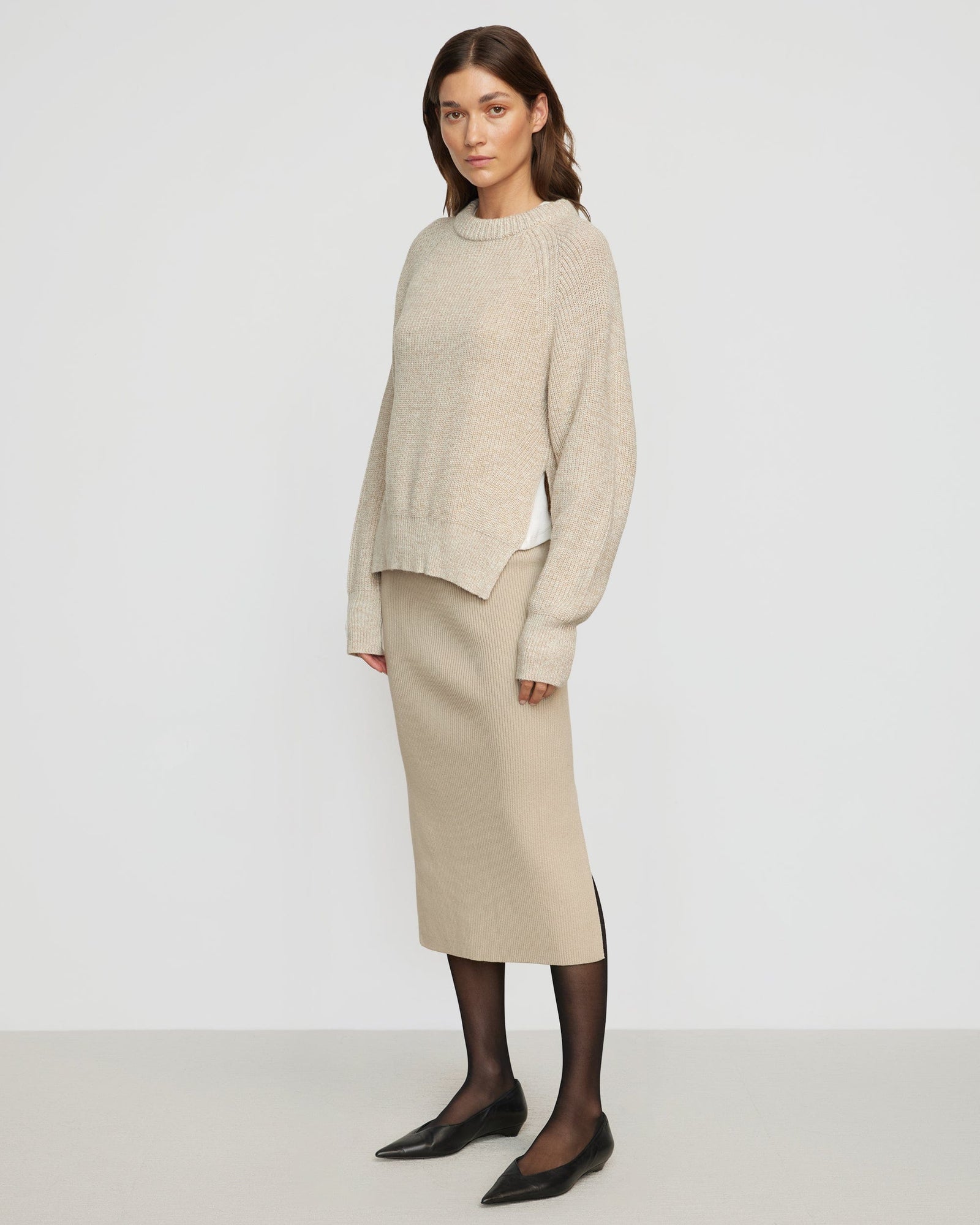 Renee | Roya Marled Boyfriend Sweater in Size Small