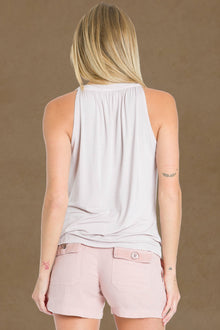 Women | Drape Cowl Tank | Rose Quartz