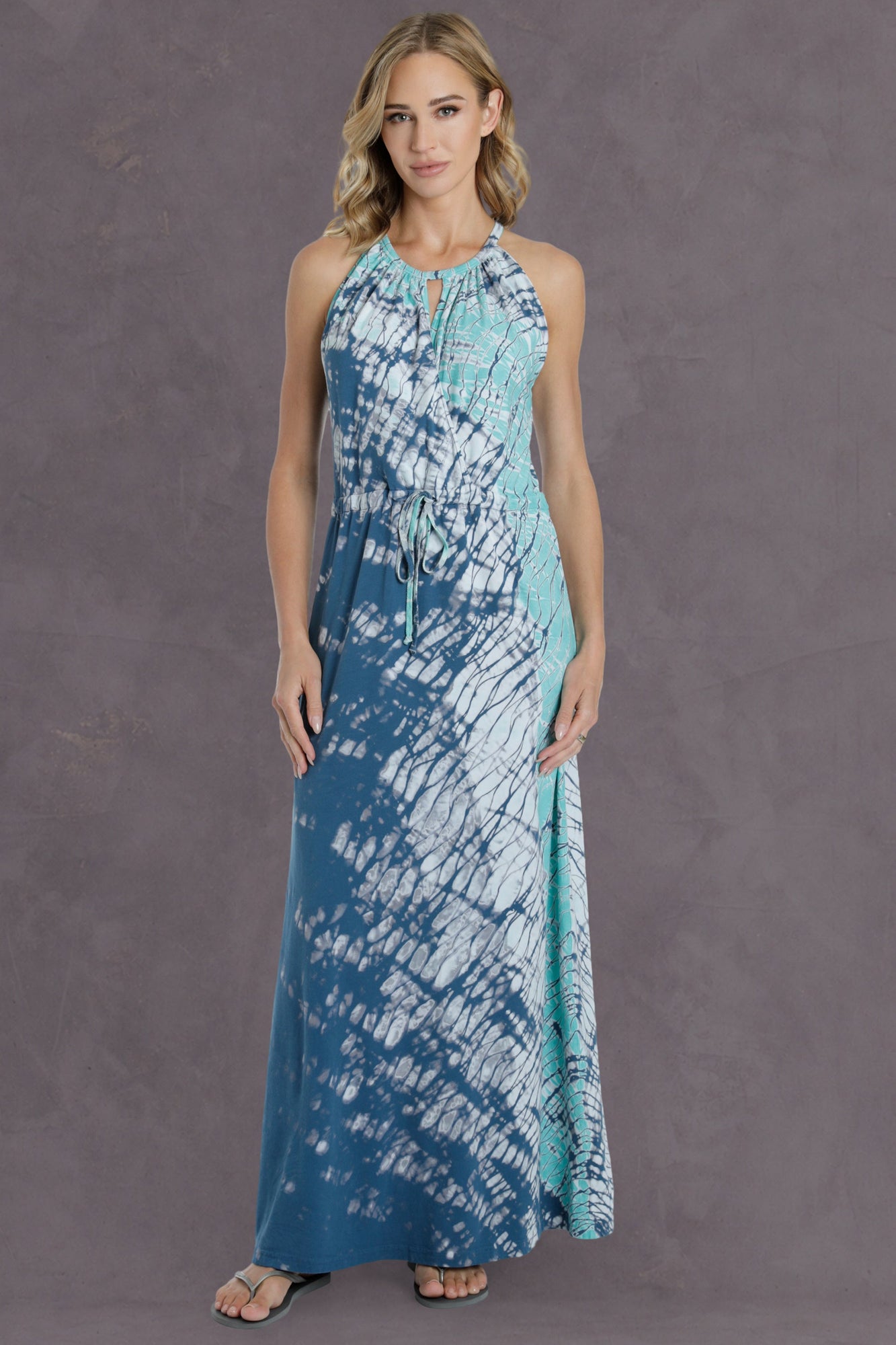 Women | Cross Front Maxi Dress | Diagonal Butterfly Wash 6