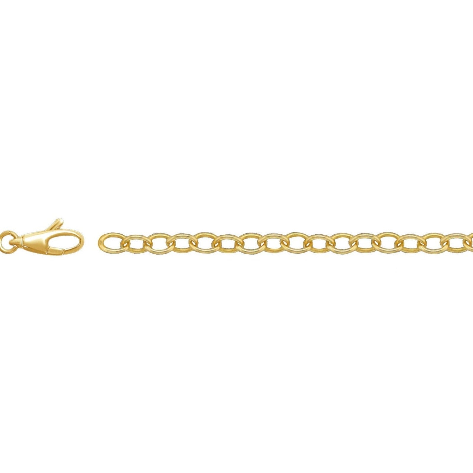 14k gold lobster clasp with two inch extender on a white background