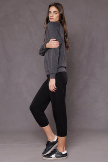 Women | Baby Fleece Basic Pull-On OG Crop Sweatpant | Black