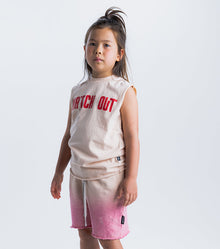 Unisex | Watch Out Sleeveless Shirt | Nude