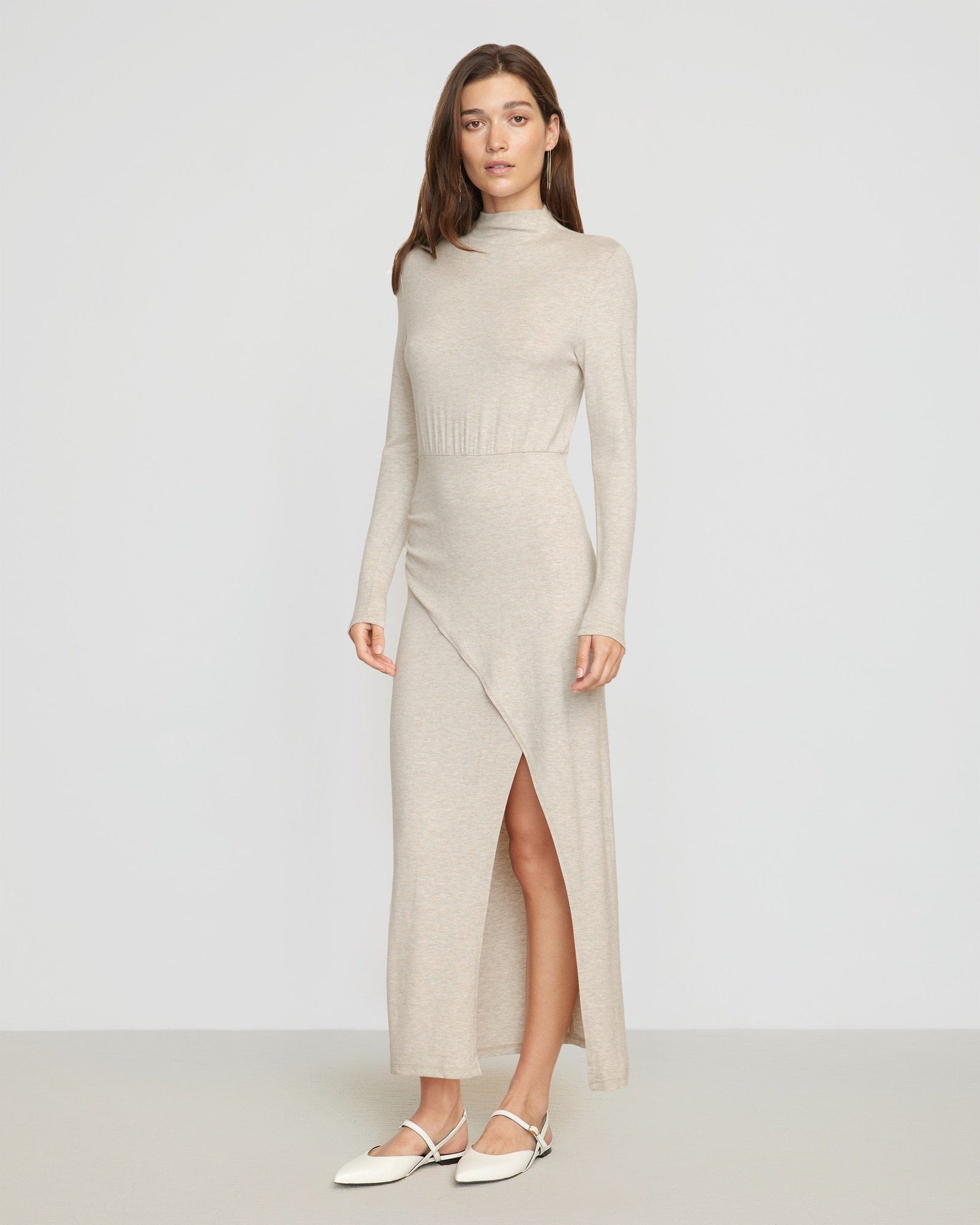 Renee | Suki Mock-Neck Long Sleeve Dress in Size Small