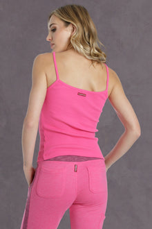 Women | Spaghetti Strap Basic Tank | Ultra Pink