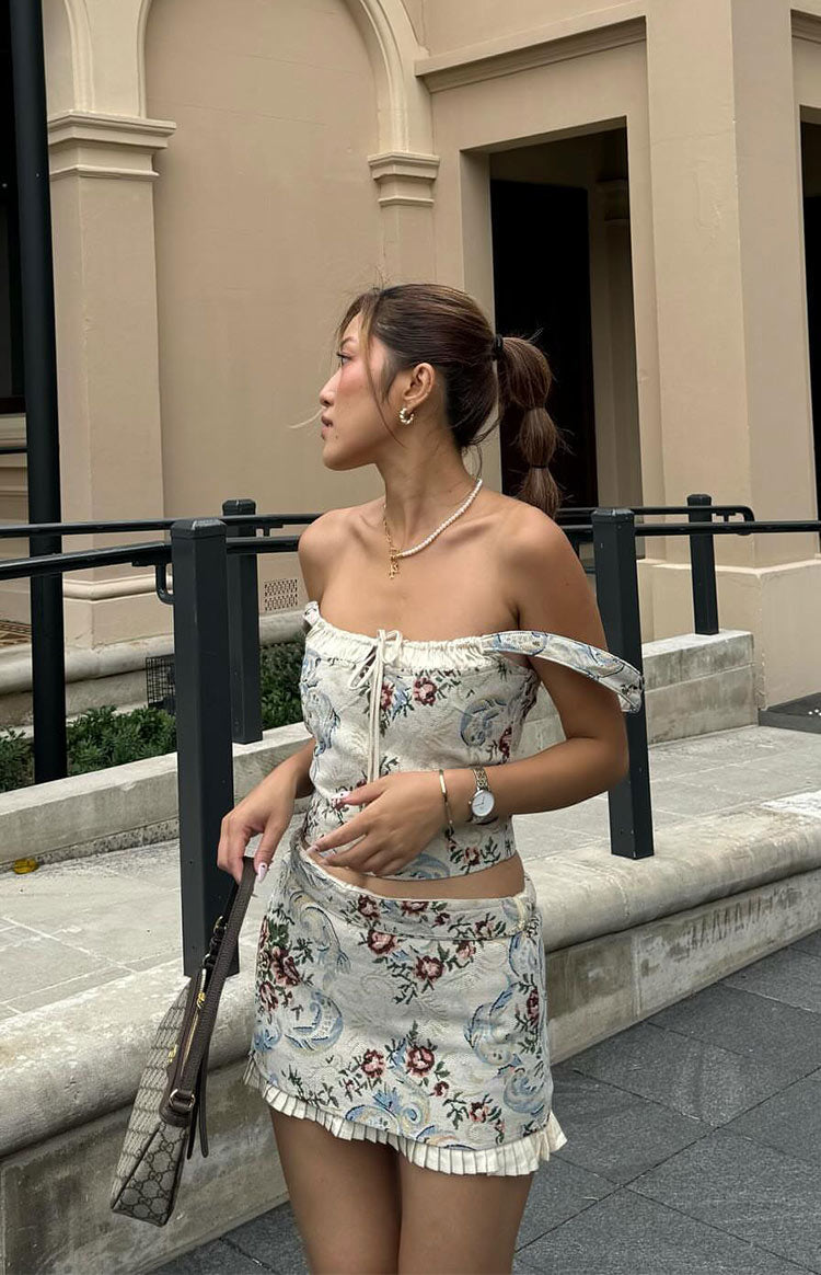 Till Forever Tapestry Top | Beige