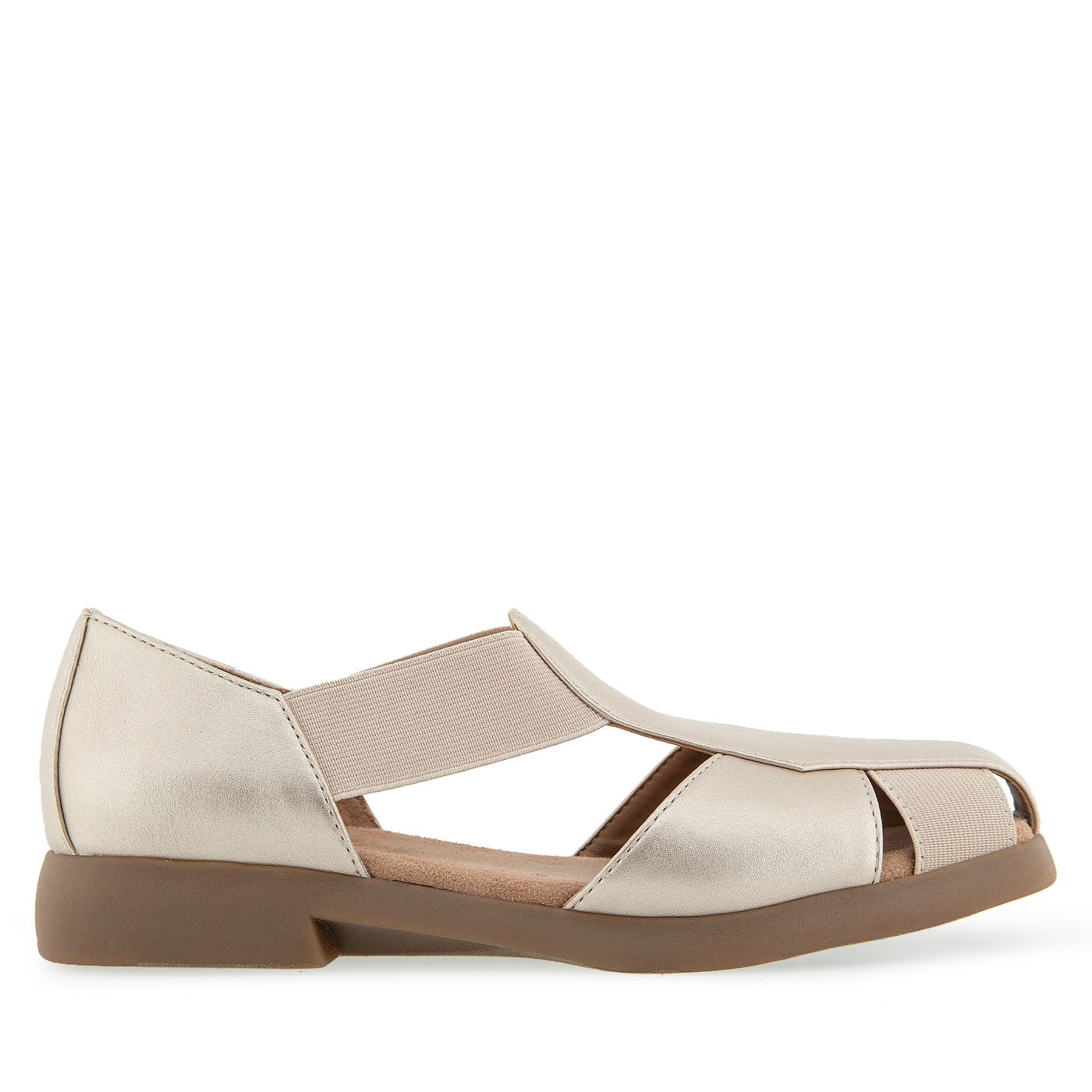 4Give Casual Fisherman | Soft Gold Faux Metallic Nappa/Elastane