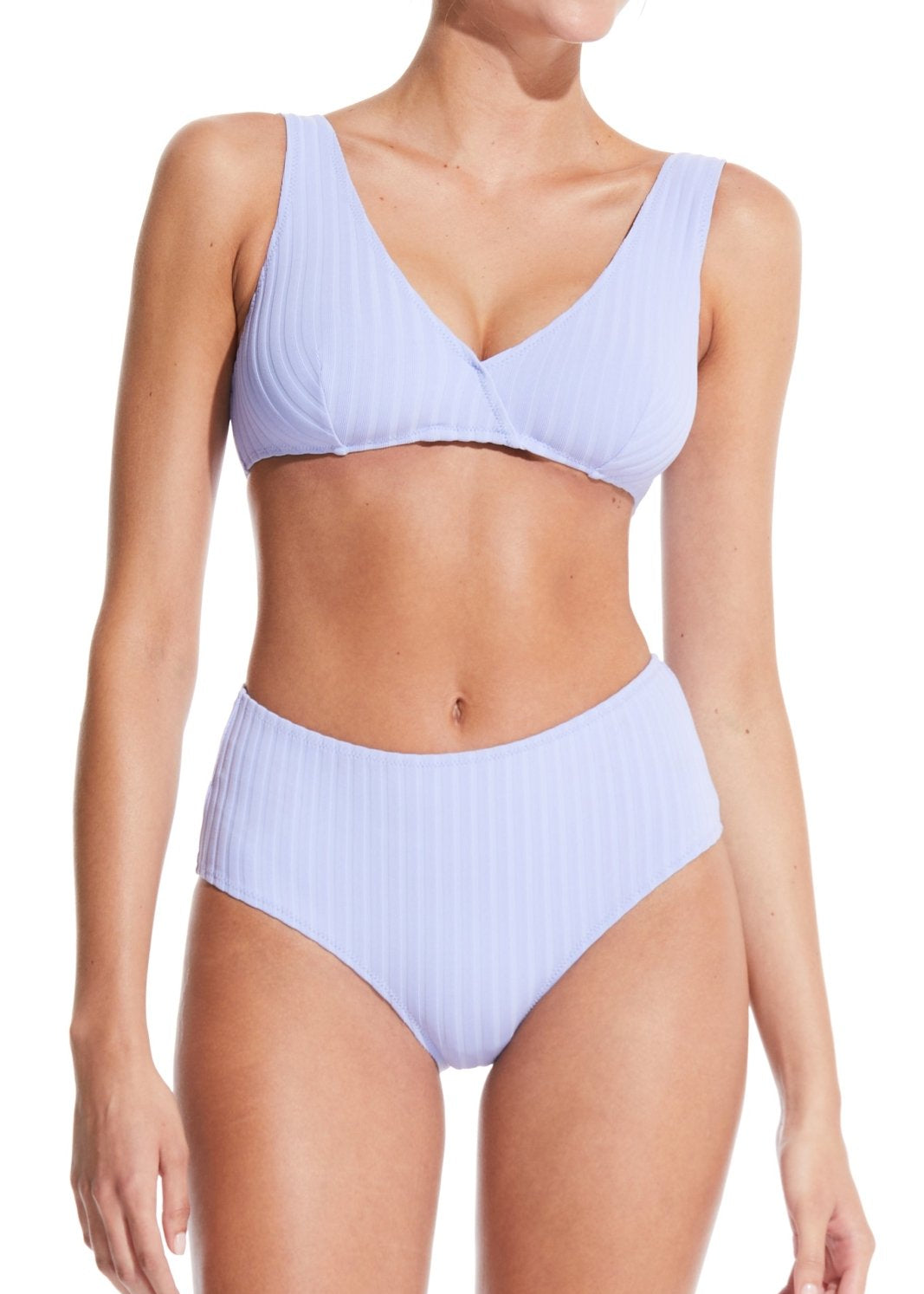 The Beverly Ribbed Top - Solid & Striped