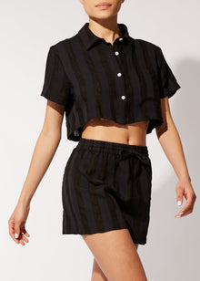 The Cropped Cabana Shirt - Solid & Striped
