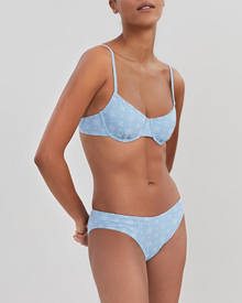Womens | Daphne Eyelet Bikini Top | Powder Blue