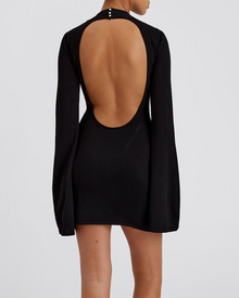 Womens | Narcia Knit Openback Mini Dress | Noir