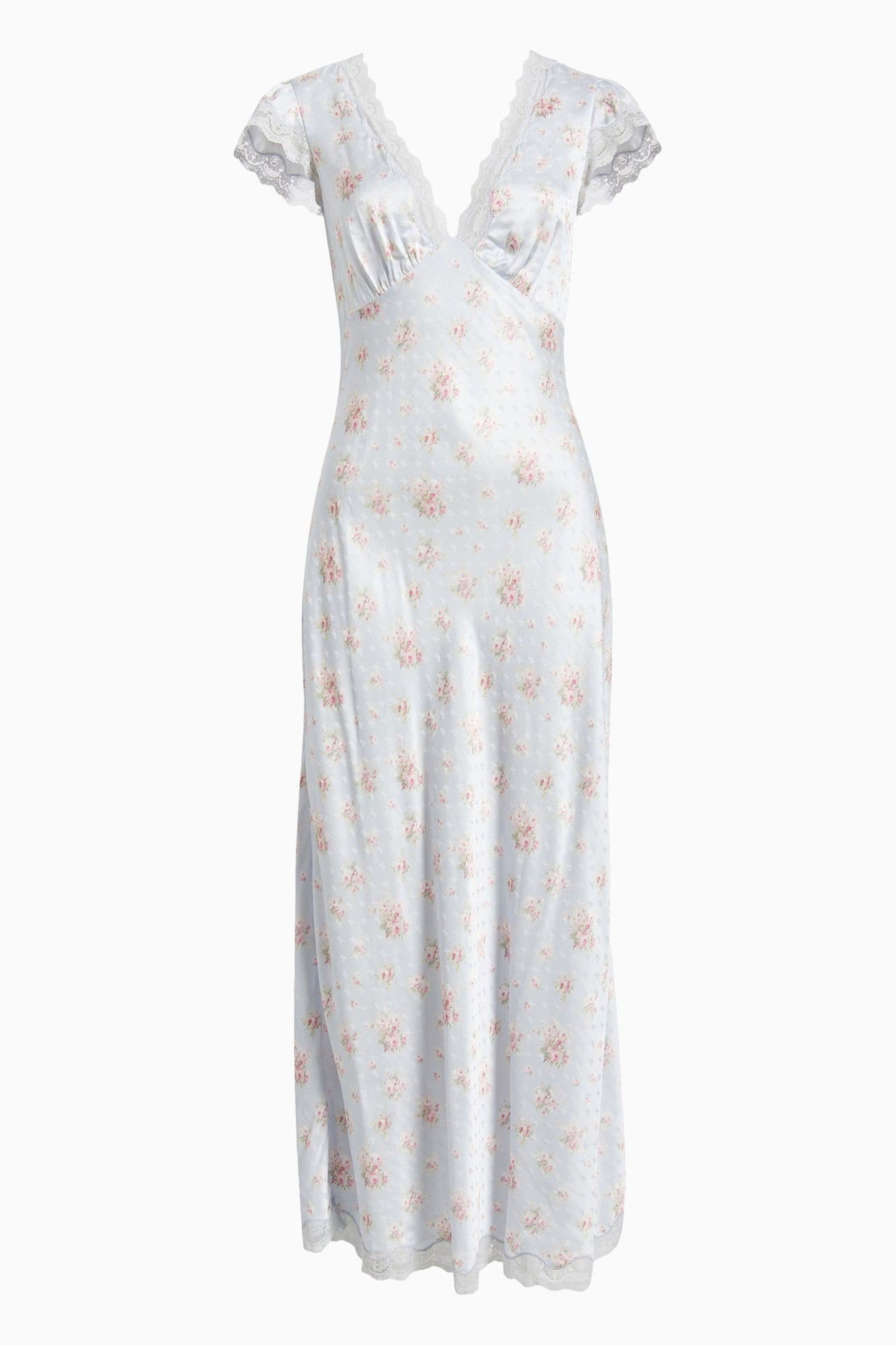 Theodore Silk-Blend Floral Maxi Dress | Skylight Blue