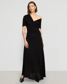 Helena | Thilda Ruched Off-Shoulder Dress in Size Small
