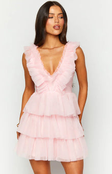 Tori Tulle Mini Dress | Pink