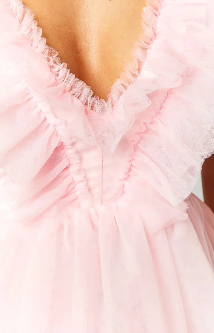 Tori Tulle Mini Dress | Pink